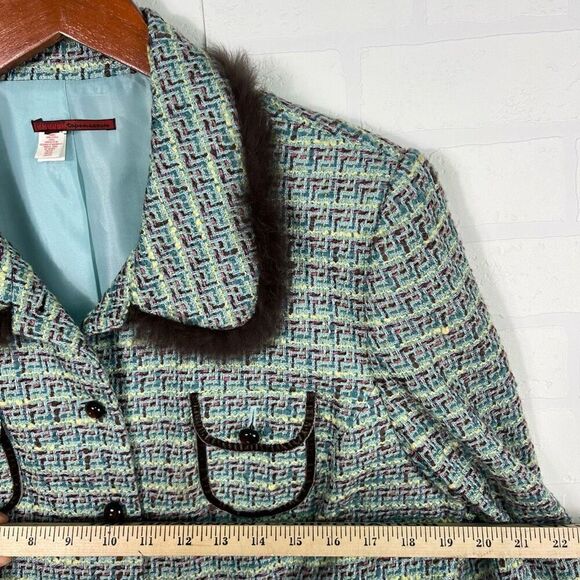 Tapemeasure Womens Tweed Blazer Size M Pit to Pit 19 inches y2k - Picture 6 of 12
